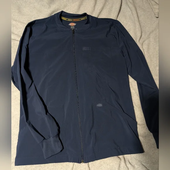 Dickies Jackets Coats Dickies Navy Blue Scrub Jacket Poshmark